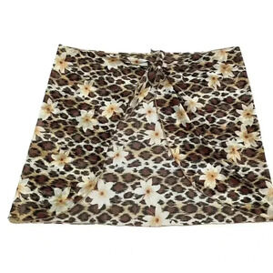 Hawaiian Tropical Floral Yellow Brown Swimming Cover Up One Size #1010